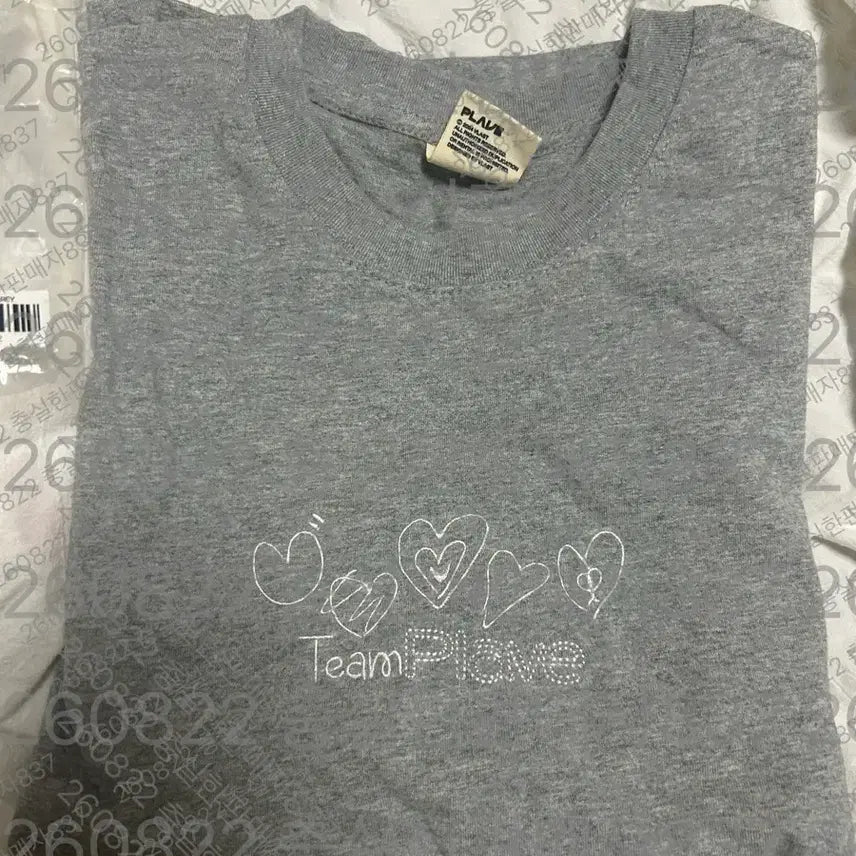 [BUNJANG] PLAVE Team PLAVE Heart Short-Sleeve T-Shirt / PLAVE 팀플레이브 하트 반팔