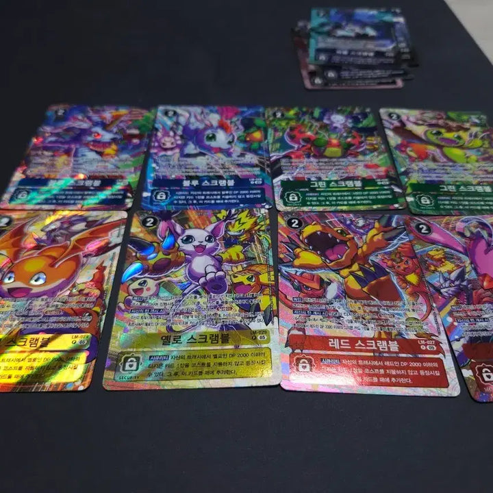 [BUNJANG] Digimon Card Game Promotional Card Set Yellow/Blue/Green/Red Scramble / 디지몬 카드 프로모 카드 세트 옐로우/블루/그린/레드 스크램블