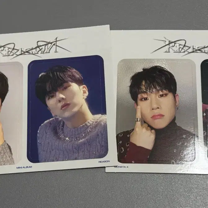 [BUNJANG] Monsta X Reason POB Unsealed Bundle Set Photocards / 몬스타엑스 리즌 특전 뜯포 세트 일괄