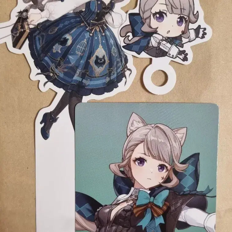 [BUNJANG] Genshin Impact Cafe Lounge Lynette Food Stand Straw Topper PC Photocard Bundle Set / 원신 카페 라운지 리넷 푸드스탠드 빨대픽 pc포카