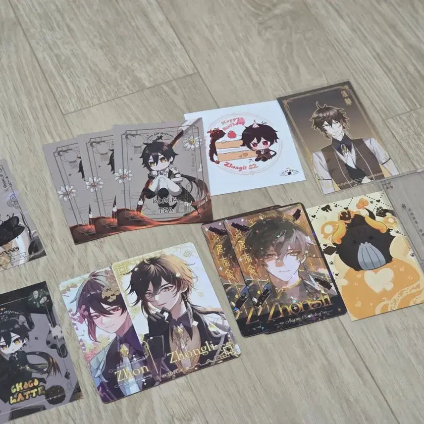 [BUNJANG] Genshin Impact Zhongli Birthday Cafe Lucky Draw Full Set Photocard / 2024 종려 생카 럭드 전프레 포토카드