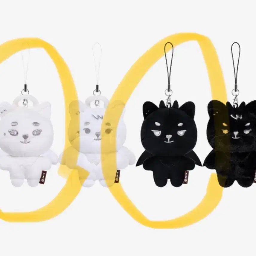 [BUNJANG] Young K Secret Mini Plush Keyring Set (Angel &amp; Devil) / 영케이 시크릿 미니 플러시 키링 데멀 천사 악마 세트