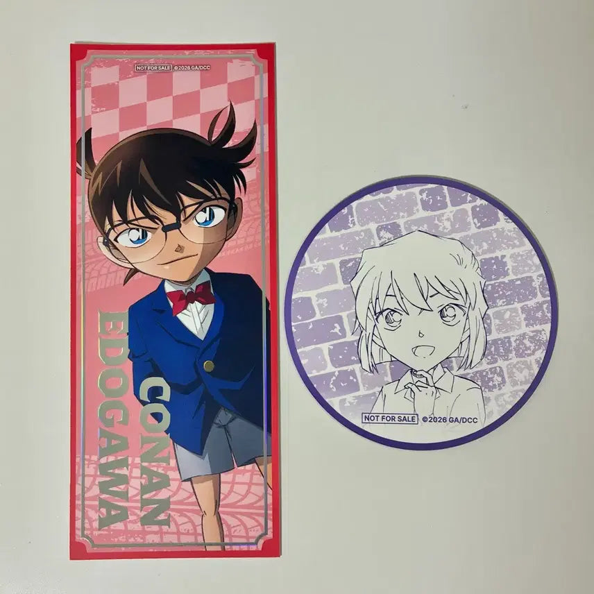 [BUNJANG] Detective Conan Fanbase Pop-up Exclusive Bundle: Conan &amp; Sera Ticket, Haibara Coaster / 명탐정코난 팬베이스 팝업 특전 일괄 코난&amp;세라 티켓 하이바라 코스터