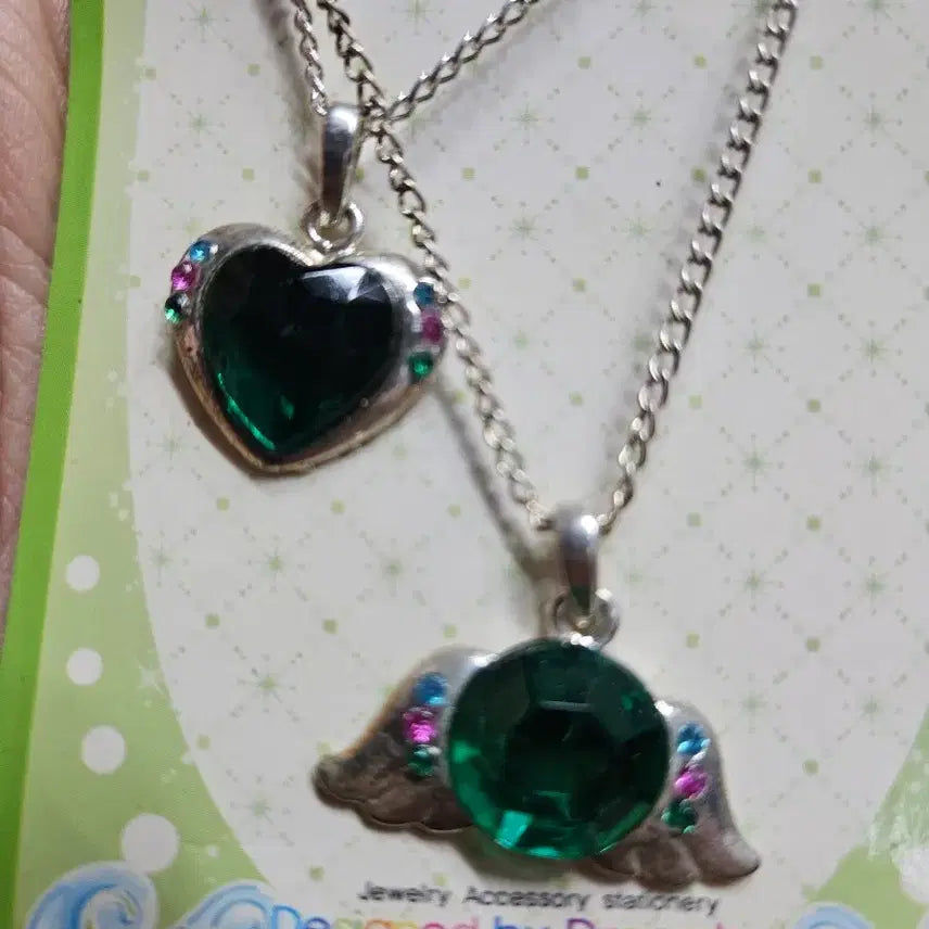 [BUNJANG] Dream Box Emerald Necklace Set / 드림박스 에메랄드 목걸이 세트 