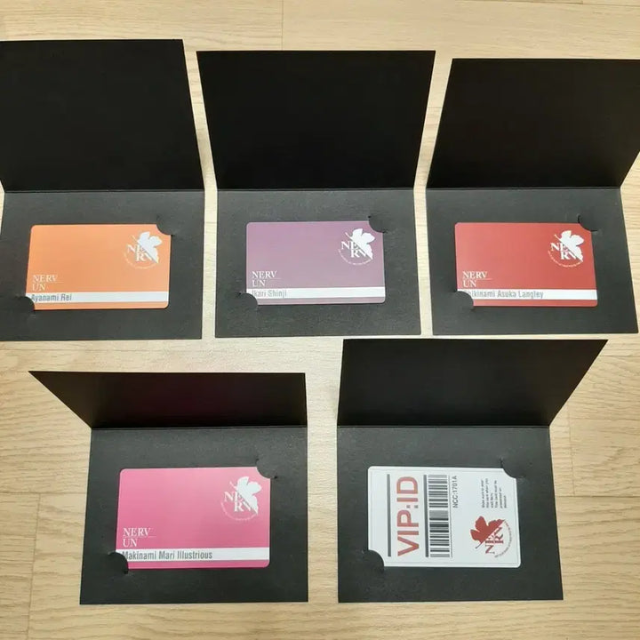 [BUNJANG] Evangelion NERV ID Card Set 5 Types Full Set / 에반게리온 ID 카드 세트 5종 풀세트 일괄