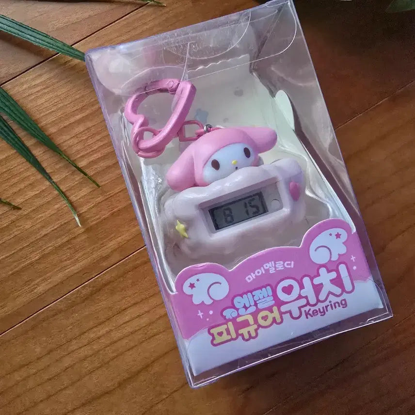 [BUNJANG] Sanrio My Melody Angel Figure Watch Keychain / (미사용) 마이멜로디 엔젤 피규어 워치 키링