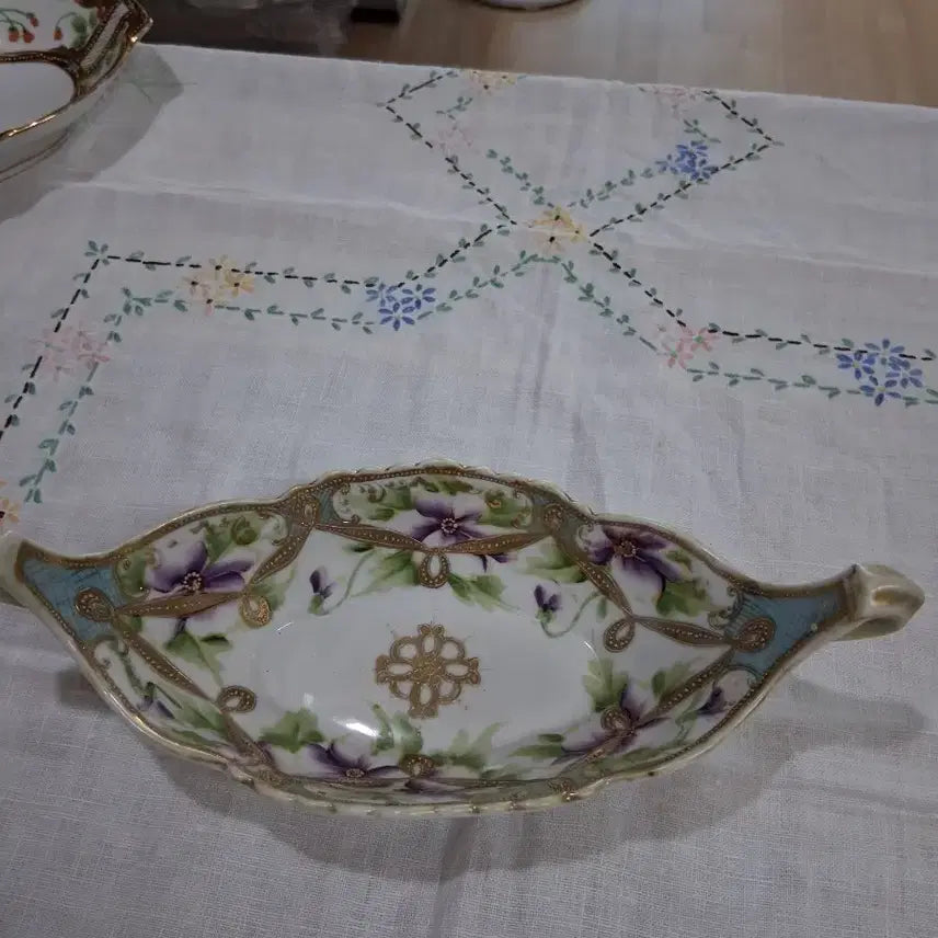 [BUNJANG] Noritake Two-Handle Irregular Bowl / 노리다케 투핸들 이형볼