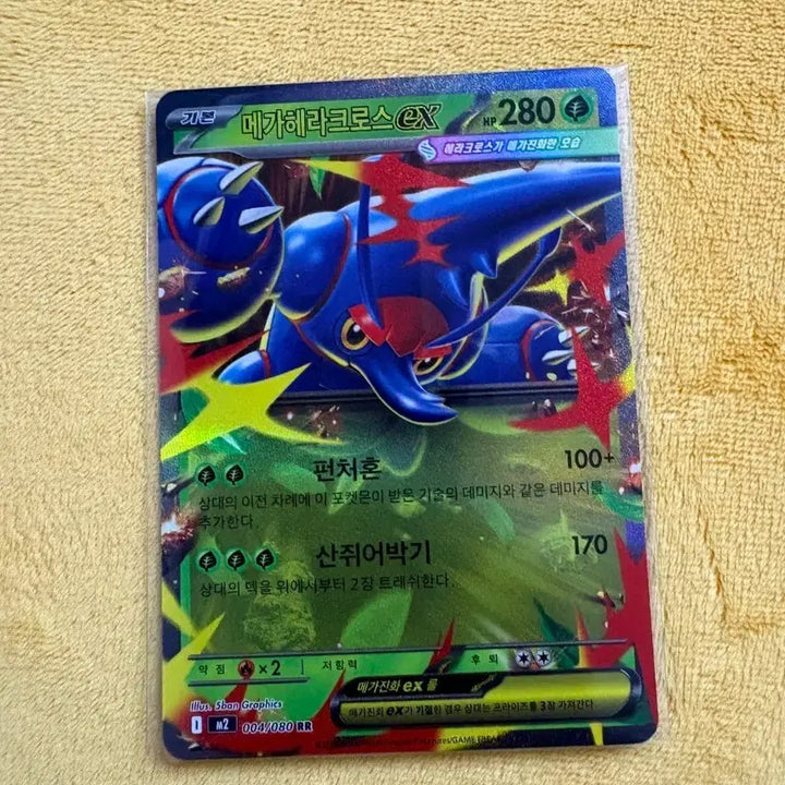 [BUNJANG] Mega Heracross EX RR 004/080 Trading Card / 메가헤라크로스 EX RR 004/080