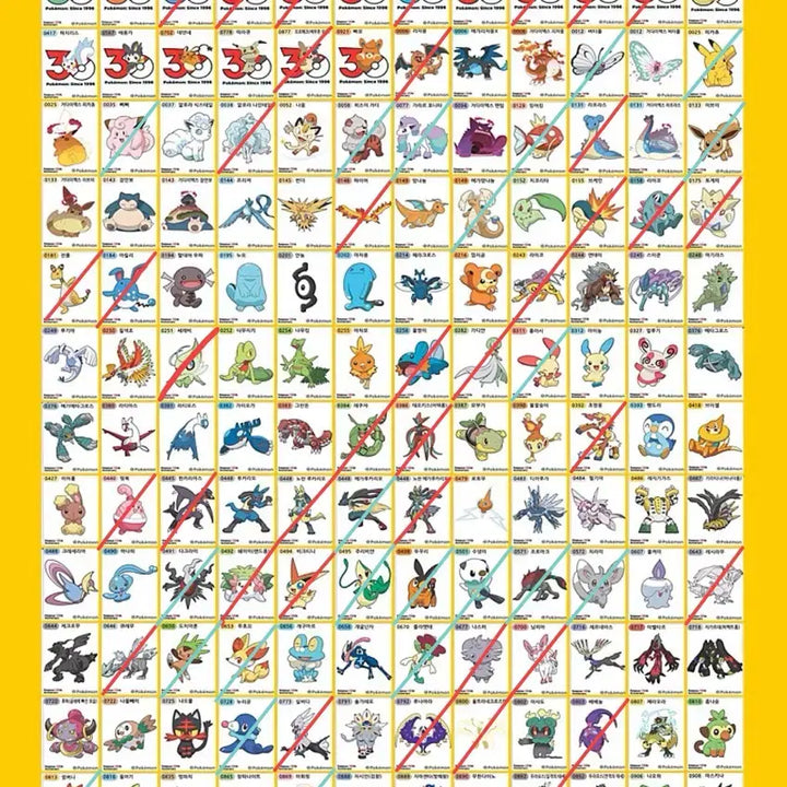 [BUNJANG] Pokemon 30th Anniversary Ttibu Seal / 교환) 포켓몬 30주년 띠부씰