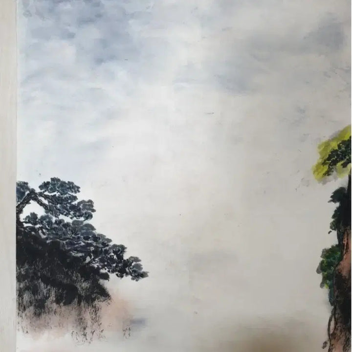 [BUNJANG] Traditional East Asian Landscape Painting (Unsigned, Approx. 41x53cm) / 전통 동양화 산수화 그림 (낙관 송도 정... / 41x53cm)