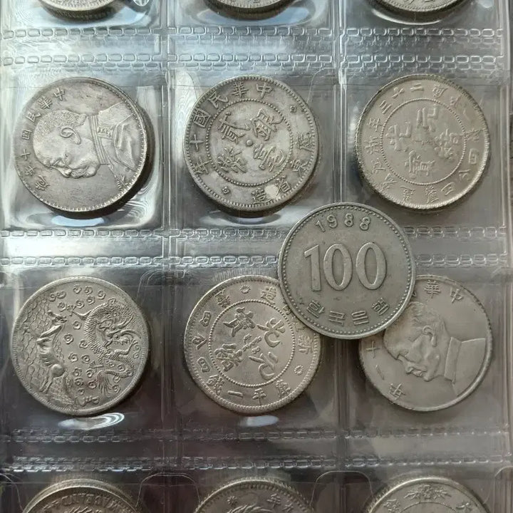 [BUNJANG] Chinese "Shi Zhuhua" Silver Coins Collection - 12 Pieces / ㅡ참고품ㅡ 중국 시주화 은화들 12개 일괄
