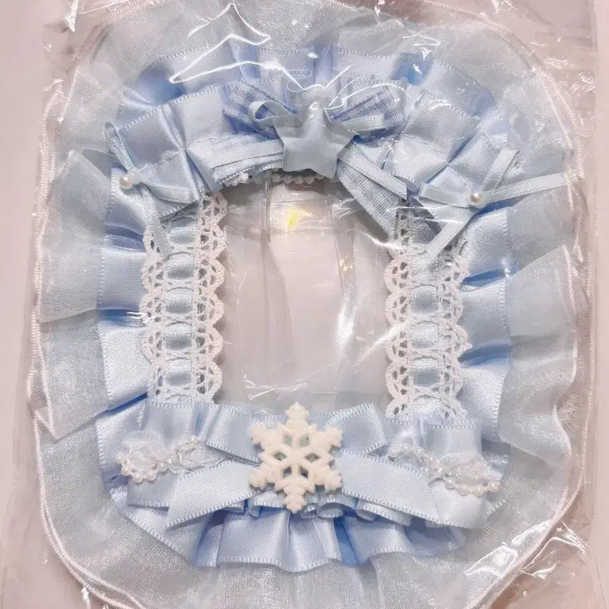 [BUNJANG] Blue Lace Handmade Photocard Holder Top Loader Deco / 블루 레이스 탑꾸 탑로더 꾸미기 핸드메이드 포카홀더