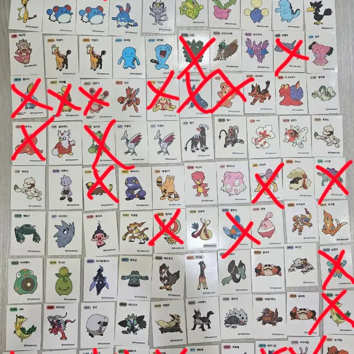 [BUNJANG] Pokemon Sticker Sheets Bundle (Approx. 250 pcs) / 포켓몬스터 띠부씰 대량 약 250장 (일괄/개별)