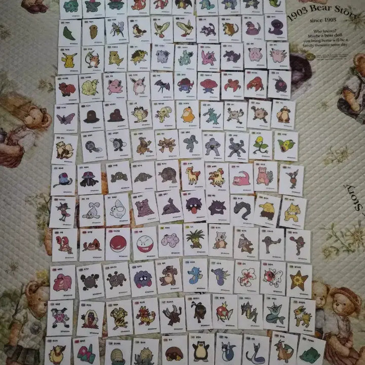 [BUNJANG] Pokemon Bread Stickers Generation 1 - 120 Types Complete Set / 포켓몬 띠부씰 1세대 노코드씰 전체세자리씰 120종 일괄판매합니다