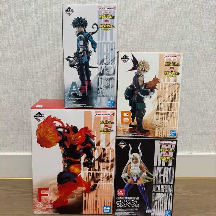 [BUNJANG] My Hero Academia Ichiban Kuji Last One Mirko, A Prize Izuku, B Prize Bakugo, F Prize Endeavor Figure Bundle Set (Sealed) / (미개봉)나히아 제일복권 돌입 라스트원 미르코, A상 미도리야, B상 바쿠고, F상 엔데버 피규어 일괄!