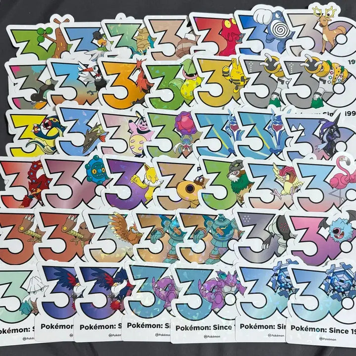 [BUNJANG] Pokemon 30th Anniversary Stickers / 포켓몬 30주년 스티커