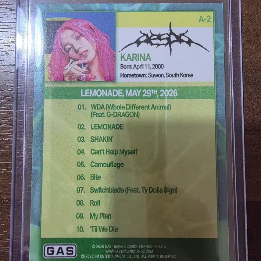[BUNJANG] AESPA KARINA Trading Photocard / GAS X AESPA(에스파) 포토카드 카리나 (KARINA)