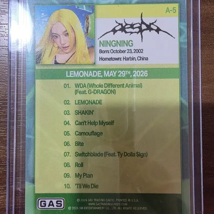 [BUNJANG] aespa Ningning Trading Photocard / GAS X AESPA(에스파) 포토카드 닝닝 (NINGNING)