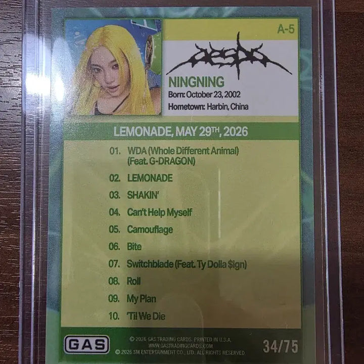 [BUNJANG] aespa NingNing Purple Foil Trading Photocard / GAS X AESPA(에스파) 포토카드 닝닝 (퍼플 포일)