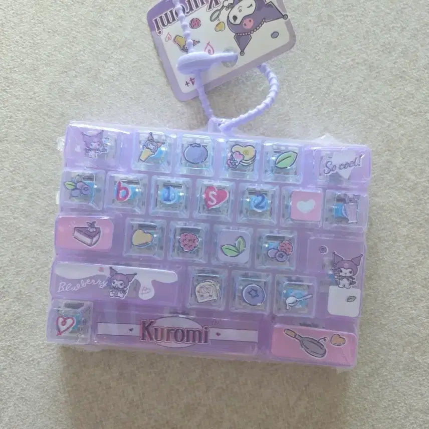 [BUNJANG] Sanrio Kuromi Giant Keycap Clicker Keyring / (새상품) 산리오 쿠로미 대왕 키캡 클리커 키링