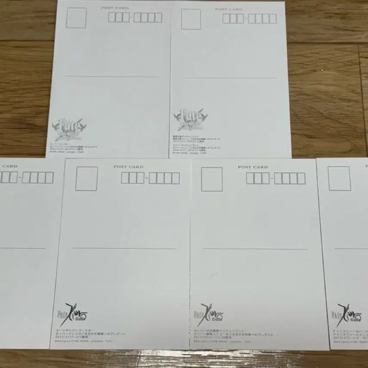[BUNJANG] Fate/stay night x Fate/Zero Cafe Saber Postcard Set (6 pcs) / 페이트 스테이 나이트 카페, 제로 카페 세이버 엽서 6매