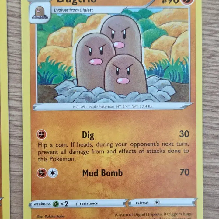 [BUNJANG] Pokemon Diglett &amp; Dugtrio 2-Card Set (English/North American Version) / "포켓통통"[영판/북미판] 포켓몬카드 디그다 &amp; 닥트리오 2종 세트 /(084, 085/189)