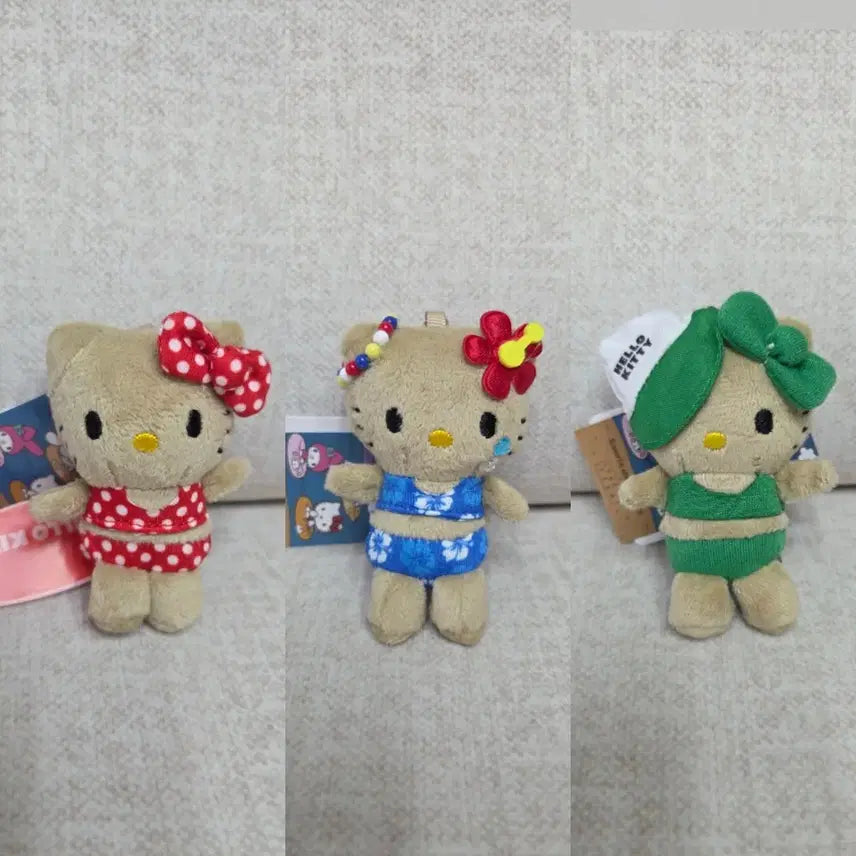 [BUNJANG] Sanrio Hello Kitty Tanning Kitty Bikini Doll Keyring Bundle Set / (새상품)(일괄) 산리오 헬로키티 태닝키티 비치 비키니인형 키링