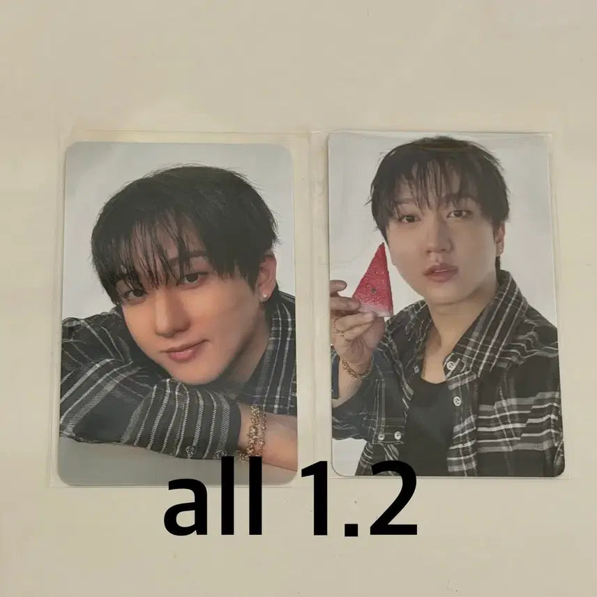 [BUNJANG] Stray Kids Changbin This and That Popup Lucky Draw Set Photocard / 스키즈 스트레이키즈 창빈 디스앤댓 팝업 구매 포카 팬즈 특전 수박 포카 세트