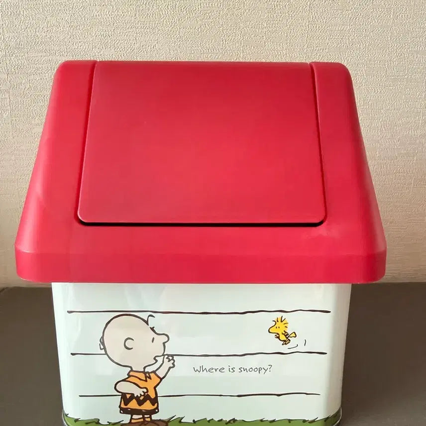 [BUNJANG] Universal Studios Snoopy Trash Can / 유니버셜 스누피 휴지통