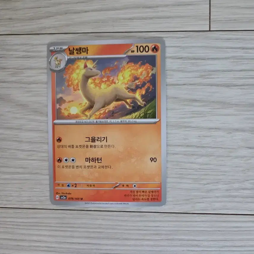 [BUNJANG] Swiftly Horse Pokémon Card / 날쌩마 포켓몬 카드