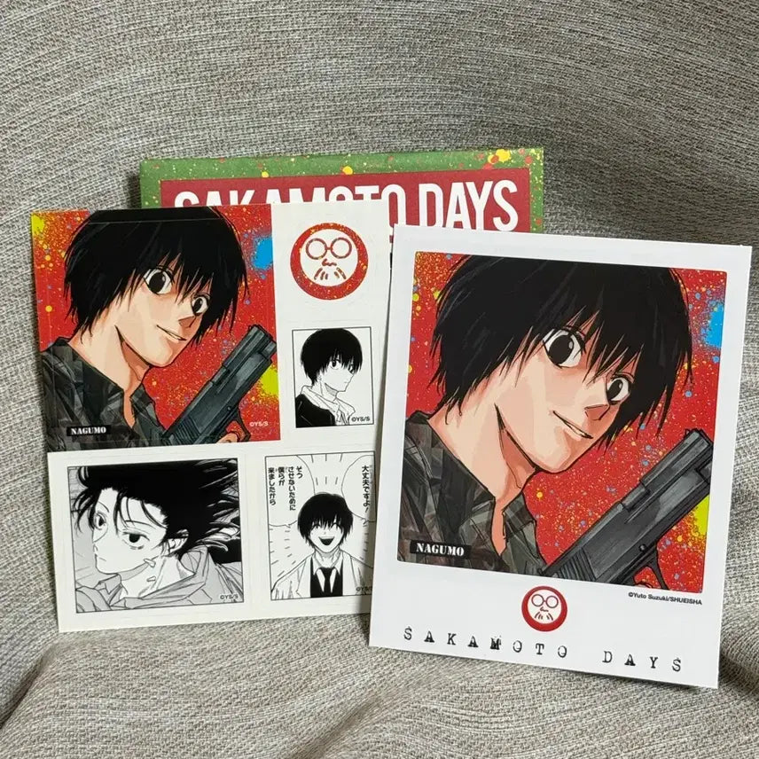[BUNJANG] Sakamoto Days Sakaday Nagumo Photocard &amp; Sticker Set / 사카모토데이즈 점프샵 포토카드 스티커 컬렉션 나구모 사카데이