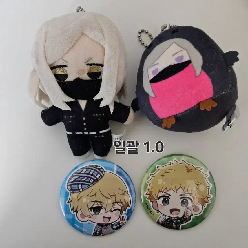 [BUNJANG] Tokyo Revengers Sanzu Haruchiyo Tenorins Plush Chifuyu Can Badge Bundle Set / 도리벤 도쿄 리벤저스 산즈 하루치요 테노린즈 누이 치후유 캔뱃지 일괄
