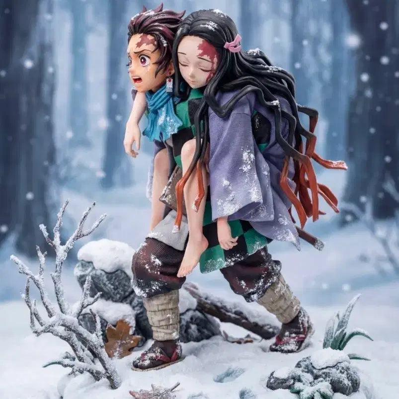 [BUNJANG] Demon Slayer Tanjiro &amp; Nezuko Resina Statue / 귀멸의 칼날 Saoirse  탄지로 네즈코 레진 피규어