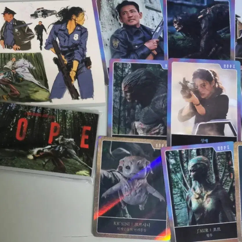 [BUNJANG] Bundle Set Postcard Trading Card Flipbook / 호프 엽서1종. 트레이딩 카드9종.플립북 일괄양도