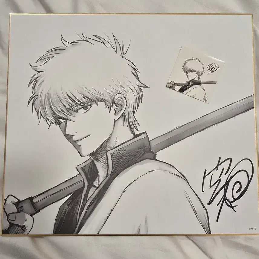 [BUNJANG] Gintama Gintoki Commemorative Art Print Sorachi / 은혼전 긴토키 기념색지 소라치