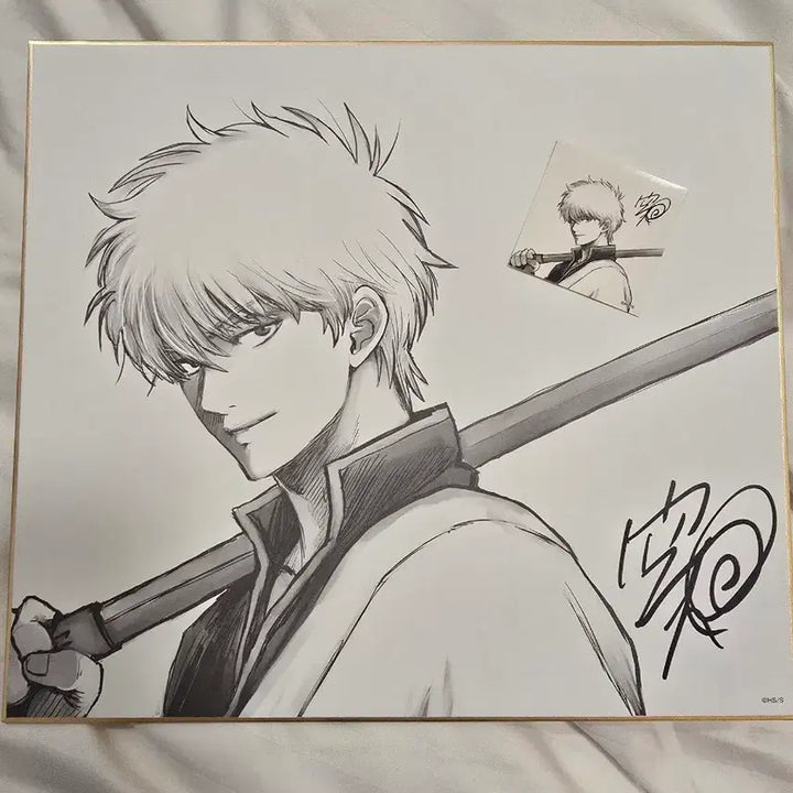 [BUNJANG] Gintama Gintoki Commemorative Art Print Sorachi / 은혼전 긴토키 기념색지 소라치