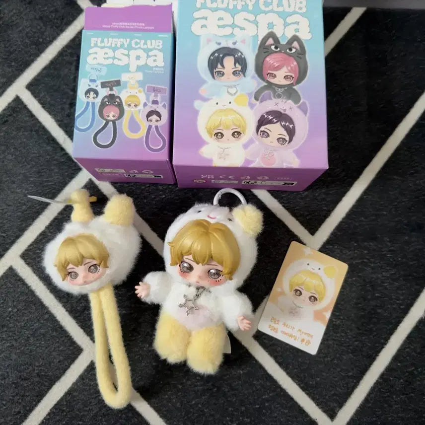 [BUNJANG] Pop Mart aespa Fluffy Doll Winter Plush Keychain + Strap / 팝마트 에스파 플러피 인형 윈터  뭉탱이 키링 + 스트랩 단순개봉