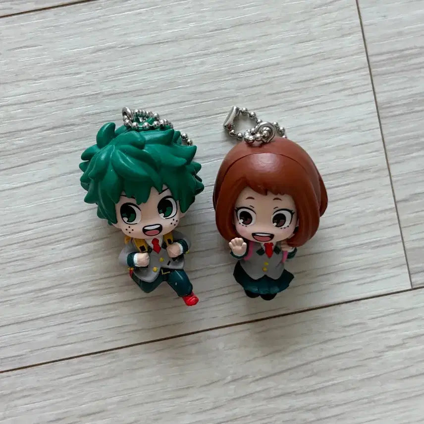 [BUNJANG] My Hero Academia Izuku Midoriya Ochaco Uraraka Figure Keychain / 나의히어로아카데미아 피규어 키링 가챠 미도리야이즈쿠 우라라카오챠코 양도 판매