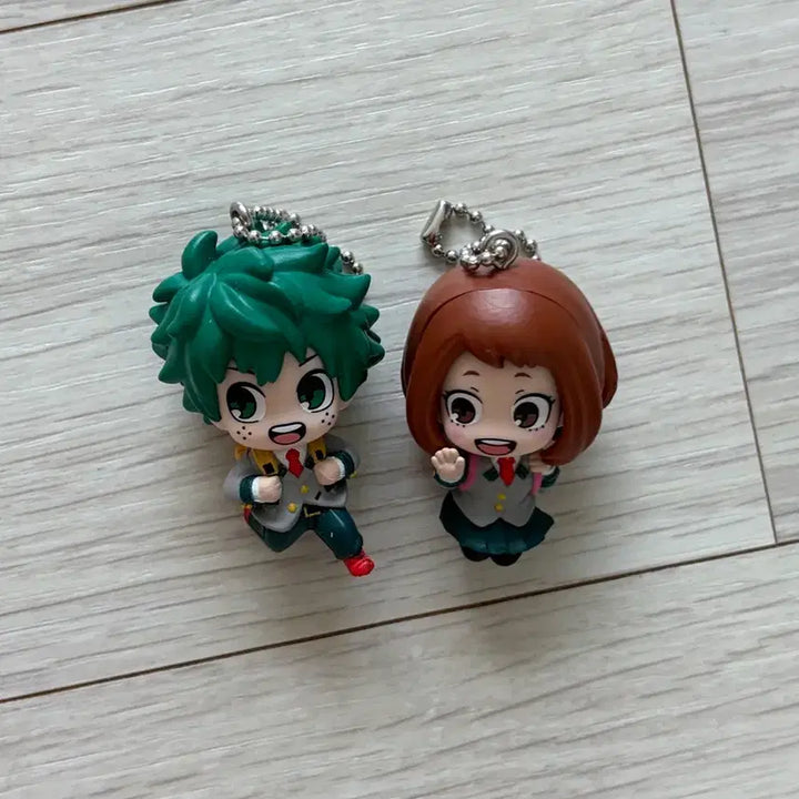 [BUNJANG] My Hero Academia Izuku Midoriya Ochaco Uraraka Figure Keychain / 나의히어로아카데미아 피규어 키링 가챠 미도리야이즈쿠 우라라카오챠코 양도 판매