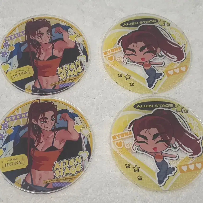 [BUNJANG] A-Stage Hyuna High Teen Acrylic Coaster SD/LD Set / 에이스테 하이틴 아크릴 코스터 Ld/Sd 세트 현아