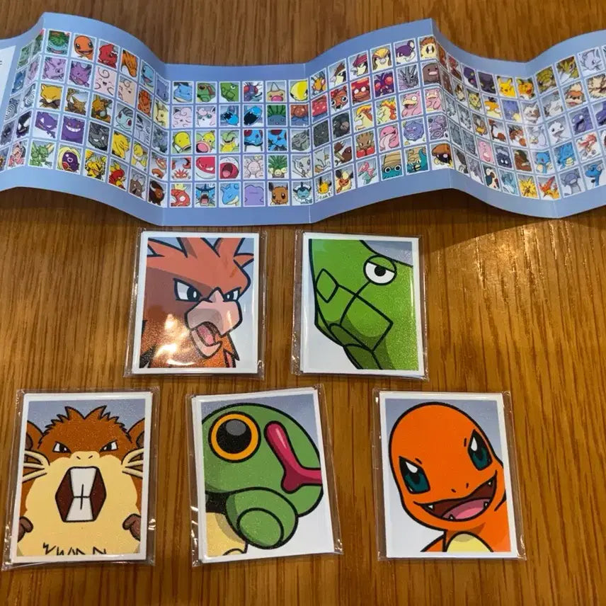[BUNJANG] Pokemon Proof Photo Gachapon Bundle Set - Charmander, Fletchling, Rattata, Caterpie, Weedle / (일괄) 포켓몬스터 증명사진 가챠 일괄 파이리 깨비참 레트라 캐터피 단데기 라인
