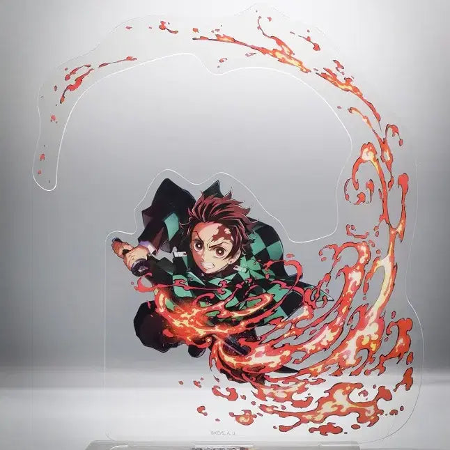[BUNJANG] Demon Slayer Tanjiro 1/8 Scale Big Acrylic Stand (Hinokami Blood Dance Bonus) / 귀멸의 칼날 특전 탄지로 1/8 빅아크릴 스탠드 (히노카미 혈풍담 특전)