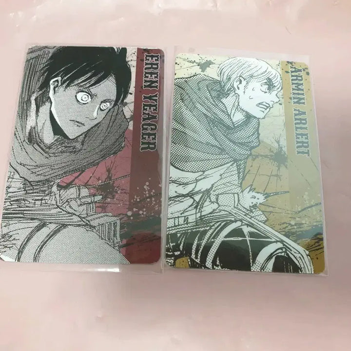 [BUNJANG] Attack on Titan Exhibition Eren &amp; Armin Photocard Bundle Set / 진격의거인 전시회 에렌 아르민 카드일괄