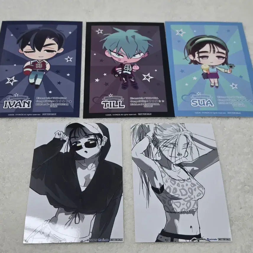 [BUNJANG] Astage Teen Postcard Set / 에이스테 하이틴 특전 엽서,애니메이트 특전 엽서 세트