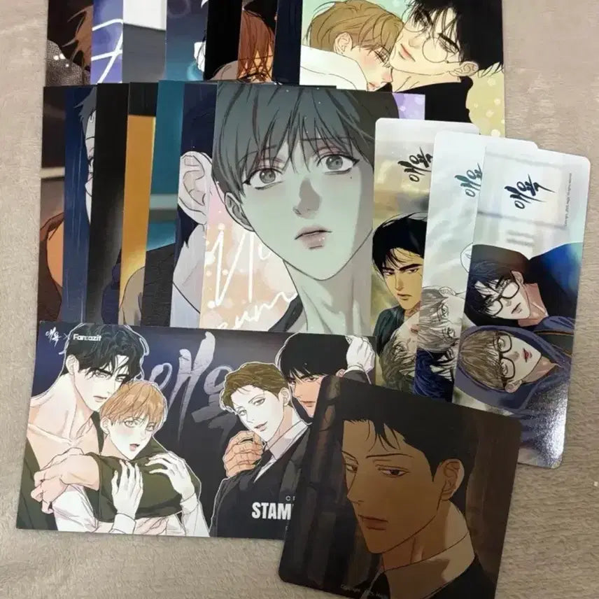 [BUNJANG] Fantasit Love Stamp Card + Lucky Draw Postcard Set (15 pcs) / 판타지트 애욕 스탬프 카드+구매특전 엽서 15장 올클 1세트 코스터
