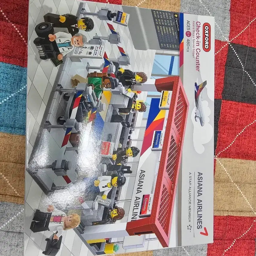 [BUNJANG] Oxford Asiana Airlines Check-in Counter Building Blocks (480 Pieces) / 옥스포드 아시아나 체크인 카운터 480피스