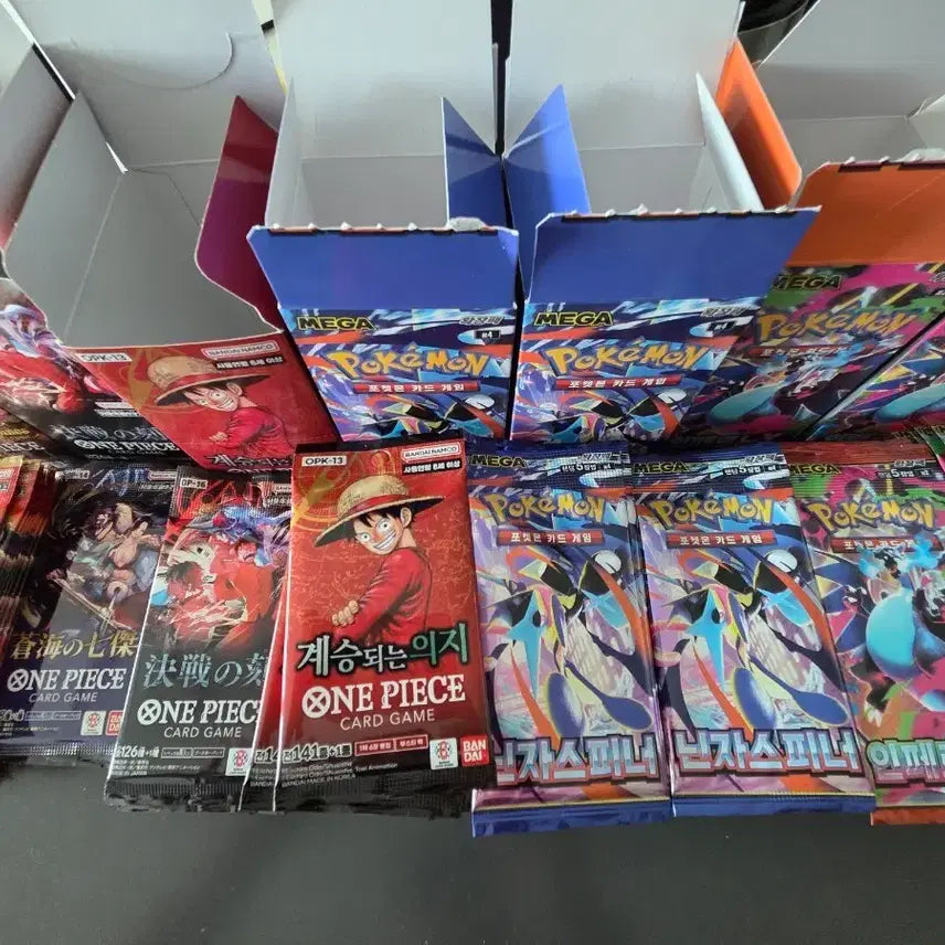 [BUNJANG] One Piece, Pokémon Search Pack Bundle Set / 원피스, 포켓몬 서치팩 일괄 판매합니다