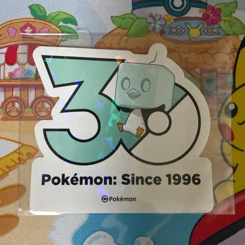 [BUNJANG] Pokemon 30th Anniversary Sticker - Bingqiuubo / 포켓몬스터 30주년 스티커 - 빙큐보