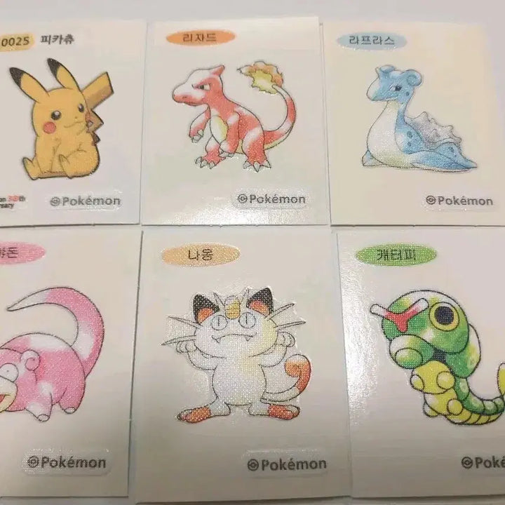 [BUNJANG] Pokemon 30th Anniversary Artwork Tteobuseal 14-Piece Bundle Set / 포켓몬 30주년 아트웍 띠부씰 14장 일괄판매