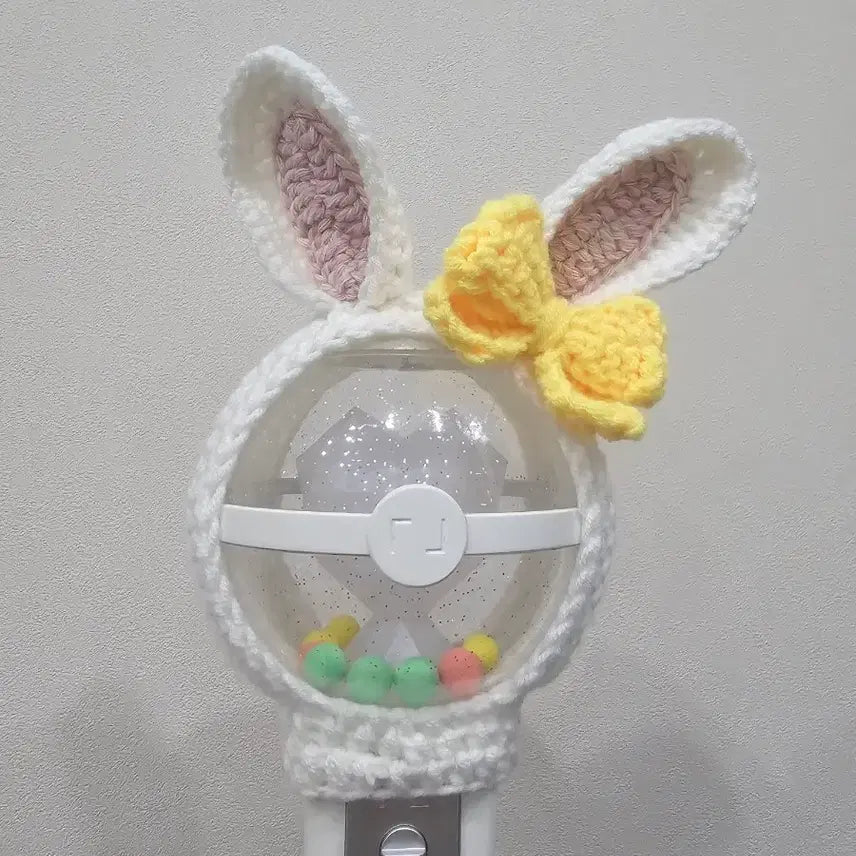 [BUNJANG] Cheering Stick Cover with Bunny Ears and Yellow Ribbon / 뽑봉 커버